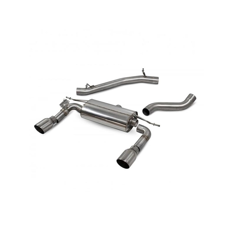 CATBACK VALVED NON RESONATED QUATTRO POLISHED