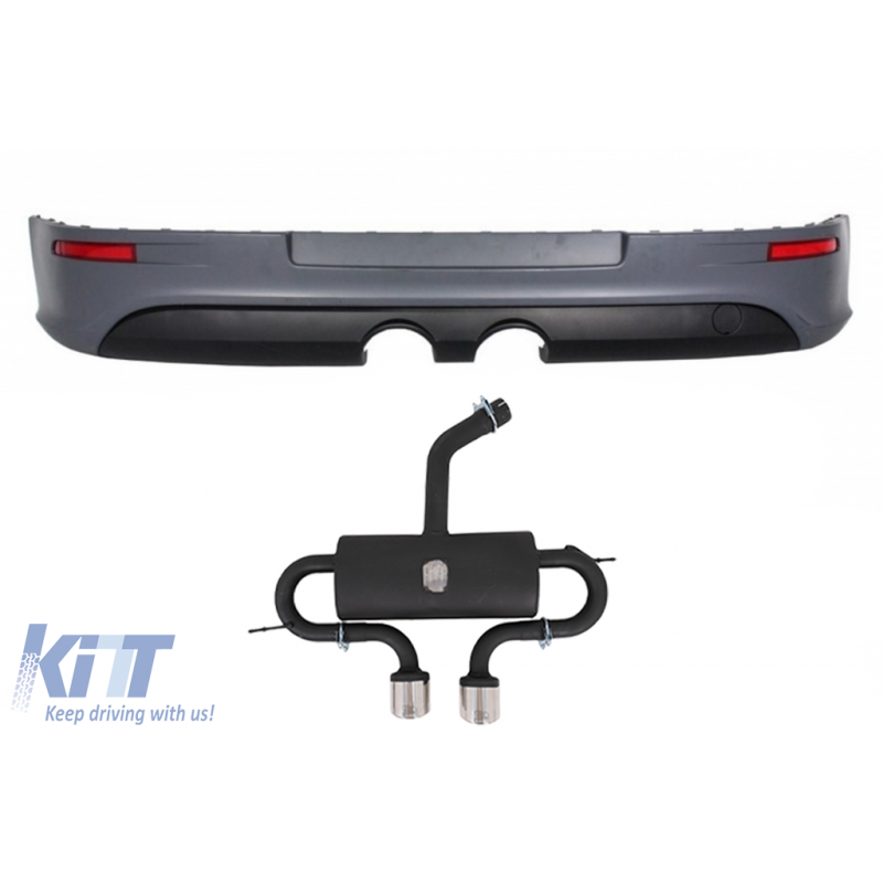 PARAURTI POSTERIORE R32 LOOK + TERMINALE DI SCARICO