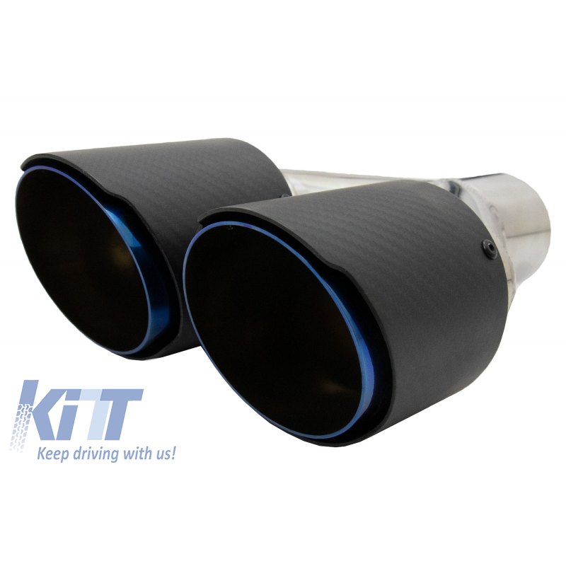 TERMINALE DOPPIO CARBONIO OPACO