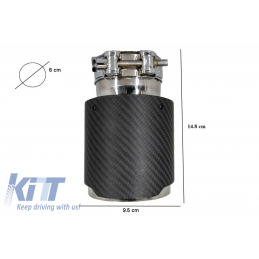 TERMINALE SINGOLO CARBONIO OPACO